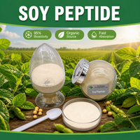 Poudre de peptides de protéines de soja naturelle non-OGM, haute pureté, soluble instantanément pour la nutrition sportive