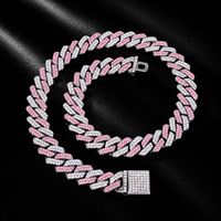 Collier pour animaux de compagnie en alliage avec strass, chaîne cubaine de 13 mm pour chiens et chats de petite, moyenne et grande taille, vente en gros