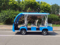 Navette électrique bleue 8 places pour le transport de passagers à l'aéroport et dans les stations balnéaires