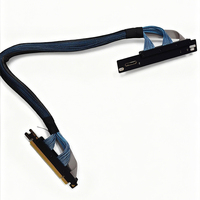 Kabel Riser GPU JEYI 180 Derajat GEN5 PCI-E 5.0 16X ke X16 untuk RTX 5090 AMD 9070XT A100 H100 Panjang Dapat Disesuaikan Server AI Tersedia