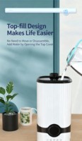 Humidificateur d'air ultrasonique vertical à rayures, grande production de brume, contrôle intelligent de l'humidité, fonction minuterie, humidificateur silencieux