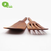 Spatule de cuisine en bois 100 % écologique, spatule ajourée