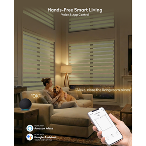 <span class=keywords><strong>Tende</strong></span> a Rullo Elettriche Motorizzate ZSTARR con Telecomando, Tessuto Colorato Effetto Lino <span class=keywords><strong>per</strong></span> Camere dei Bambini - Product Image 3