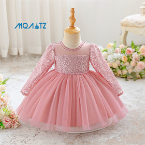 Vestido Meiqiai <span class=keywords><strong>para</strong></span> Niñas, Vestido de Princesa <span class=keywords><strong>para</strong></span> Fiesta de Cumpleaños de Bebés y Niñas Pequeñas, Vestido de <span class=keywords><strong>Bautizo</strong></span>, Vestido de Tul de Manga Larga <span class=keywords><strong>para</strong></span> Niñas QL001XZ - Product Image 4