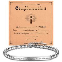 Pulsera de Tubo Curvo con Cuentas Plateadas de Acero Inoxidable 304 de Alta Calidad de 4 mm, Logotipo Personalizado con Láser, Letra, Joyería de Moda Diaria