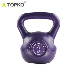 TOPKO popolare Black Kettlebell PE + cemento casa palestra pesi liberi 2-40kg di vendita calda logo personalizzato Kettlebell - Product Image 5