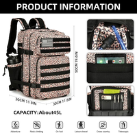 Sac à dos tactique 45L, sacs à dos de randonnée pour hommes et femmes, sac à dos Molle en Oxford 900D, sac à dos de jour pour le camping, la pêche, les voyages, les activités de plein air, personnalisable