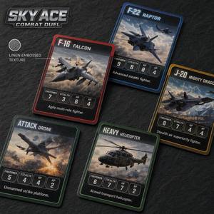 Cartas de Juego SKY ACE COMBAT <span class=keywords><strong>DUEL</strong></span>, Cartulina Resistente para Noches de Juego en Familia - Product Image 3