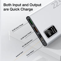 Station de charge mobile de camping à charge rapide 22,5 W, double USB, 20000 mAh, PD QC3.0, en alliage d'aluminium, mini