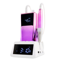 Perceuse à ongles rechargeable sans fil avec pièce à main sans balai Perceuse à ongles professionnelle 85w 45000rpm Perceuse à ongles électrique