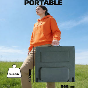 Paneles Solares Portátiles Plegables de Silicio Monocristalino de 200W, Sostenibles, Negros, con Cargador, Resistentes al Agua IP67, 23% de Eficiencia, Compatibles - Product Image 5