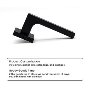 رخيصة الثمن الحديثة بسيطة الحديد الأسود مقبض الباب الانقسام لغرفة النوم - Product Image 3