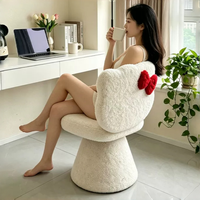 Fauteuil pivotant moderne en velours, une place, confortable, pour salon, bureau à domicile, salle à manger, chambre à coucher