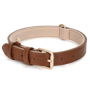 Wholesale Custom logo Adjustable Dog Leather <b>Collar</b> - Product Image 1
