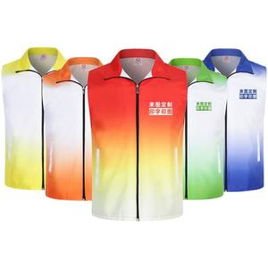 Chaleco de Color Degradado para Maratón de Xiamen, Logotipo Personalizado Impreso, Ropa de Trabajo de Material Delgado con Etiqueta para Voluntariado y Servicio Público - Product Image 2