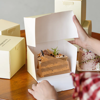 Boîtes à gâteaux mousse personnalisables avec logo estampé à chaud, emballage de luxe pour desserts, pour gâteaux en tranches, vente en gros, service OEM/ODM pour boulangeries