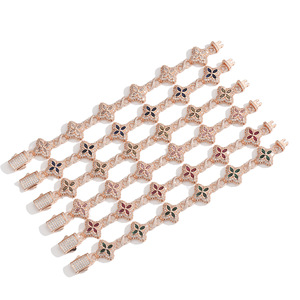Four Leaf Clover <b>Bracelet</b> Zircon Micro Insert Flower Pattern Jewelry Gift 7 Inch 8 Inch - Product Image 2