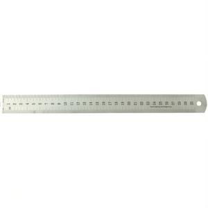 Règle semi-rigide en acier inoxydable de 30 cm, outil de mesure à bord droit pour le dessin technique et l'ingénierie - Product Image 2
