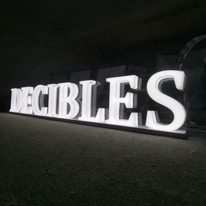 Panneau lumineux d'extérieur led, panneau lumineux étanche avec lettres 3d, en acrylique