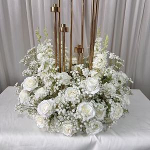 IFG Meilleures ventes Bouquet de fleurs artificielles luxuriantes fait main de 60 cm de diamètre pour mariages et événements - Product Image 4