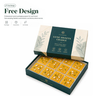 luxe à rabat rigide avec insertion de logo doré boîte de chocolat magnétique personnalisée