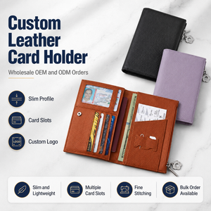 Porta Pasaportes, Organizador de Viaje, Piel Sintética Premium, Estilo Ejecutivo/Moderno/Clásico, Bolsillo con Cierre, Ranuras para Boletos, Bloqueo RFID, Cierre Magnético - Product Image 1