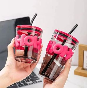 Gobelet à eau en verre Capibala, dessin animé mignon, avec paille, grande capacité, isolation thermique et réutilisable pour la rentrée scolaire - Product Image 6