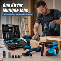 Kit combiné multi-outils sans fil haute puissance 5 pièces avec batterie au lithium