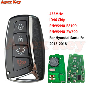 ID de la FCC: SY5DMFNA433 95440-B8100 Chip ID46 433MHz para Hyundai Santa Fe 2015-2018 Llave Inteligente para Auto con Chip HY20 de 4 Botones - Product Image 1