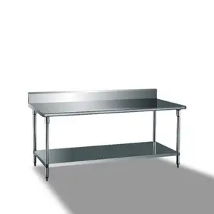 Commercial Stainless Steel Ss304 Ss316 Disassemble Worktable Customized Heavy Duty Metal Worktable With Wheels