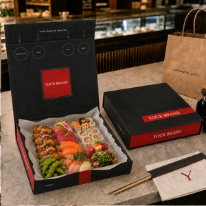 Caja de Embalaje Magnética para <span class=keywords><strong>Sushi</strong></span> con Impresión Personalizada, Caja de Cartón Ecológica para <span class=keywords><strong>Sushi</strong></span> para Llevar, Suministro al por Mayor - Product Image 4