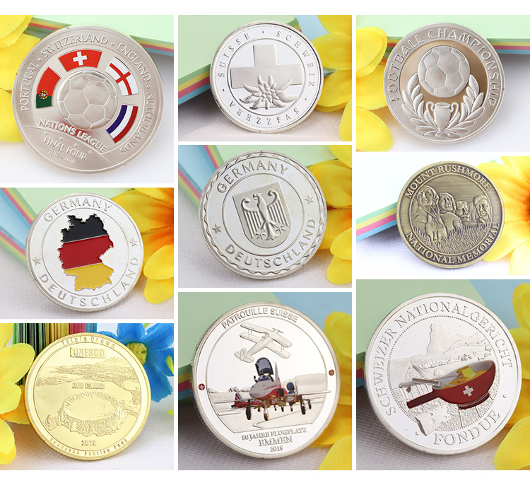 Wholesale Metal Customized Collectible Coins Souvenir Gift Antique Souvenir Coins