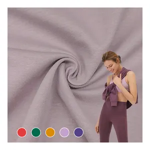 Nhà Máy bán hàng trực tiếp Nylon/bông vải Interlock chất liệu, bán buôn rắn bông Nylon Interlock vải cho Yoga mặc/