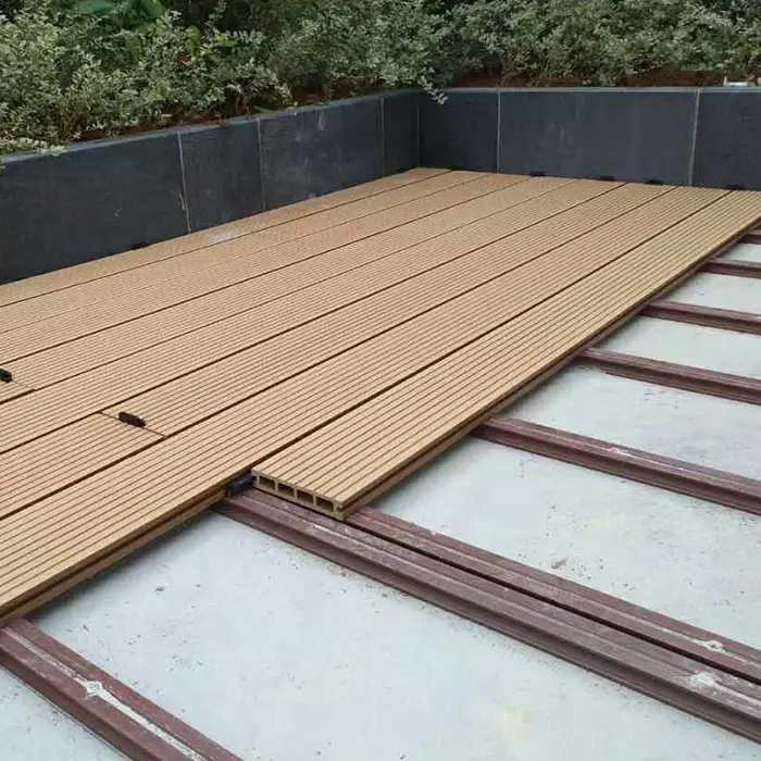 hot sale outdoor floor wood texture waterproof plastic composite wpc decking