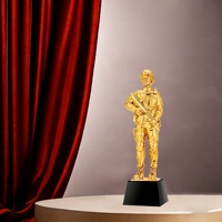 Trophée personnalisé en résine de cristal pour la retraite et les récompenses honorifiques avec base en cristal