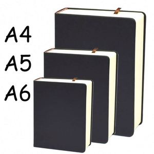 Wholesale Leather Hardcover A5 Custom <b>Journal</b> Notebooks with Thickened Painting Paper 180 Sheets Thread Sewn for Gift - Product Image 3
