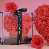 Vente en gros de cadeaux pour la Saint-Valentin, boîte cadeau en mousse PE, fleur en mousse, rose éternelle en mousse, rose en mousse pour la fête des mères
