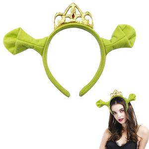 Festival Pesta SOLPOP <span class=keywords><strong>3</strong></span> Buah Ikat Kepala Telinga Hijau Kalung Mahkota Putri Aksesori Kostum Halloween Set Hewan - Product Image 3