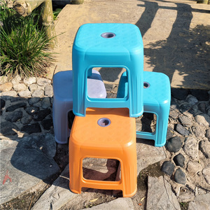 Plastic Kids <b>Stool</b> 22.5x26.5cm PP Material Modern Design For Children <b>Bathroom</b> Use Mixed Colors - Product Image 4