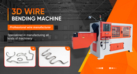 Exportation d'usine au mexique modèle de ZD-3D-6014 de haute précision machine de formage de fil 3d cnc automatique max.14mm machine de cintrage de fil 3d
