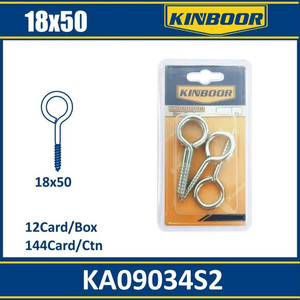 18x50 vis à crochet à œil fermé en acier ordinaire et galvanisé pour usage industriel dans l'exploitation minière-approvisionnement en gros et en vrac - Product Image 1