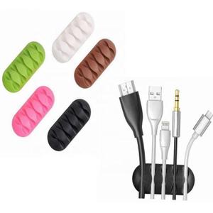Organisateur de câbles en silicone, support de câbles USB, organisateur de câbles de voiture, pince à câbles, support de cordon, organisateur de câbles de bureau - Product Image 4