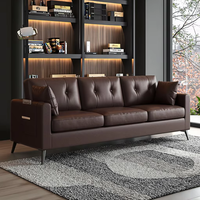Canapé de bureau en cuir de petite taille, design moderne et simple, mobilier de maison, magasin de vêtements, canapé individuel/double/triple, canapé de location