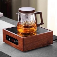 Cafetière en verre résistante aux hautes températures, type filtre à pot unique, service à thé, design élégant et simple, pour usage domestique et de bureau, bouilloire