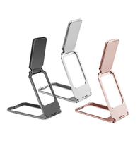 Nouveau support de téléphone pliable carré à fixer sur l'arrière du téléphone 360 °   Support de bureau rotatif pour anneau de maintien de doigt, idéal pour le streaming vidéo en direct