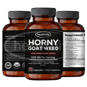 Bổ sung 9X sức mạnh Tribulus terrestris <span class=keywords><strong>Max</strong></span> <span class=keywords><strong>Maca</strong></span> cộng với viên nang 1000mg Horny Goat Weed viên nang - Product Image 2