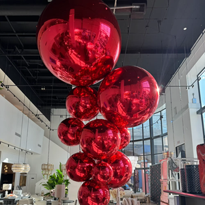 Bóng gương bơm hơi bạc, có thể tái sử dụng, bóng lớn sáng bóng, trang trí sự kiện lớn, bóng bay PVC, bóng bay disco cho tiệc tùng - Product Image 4