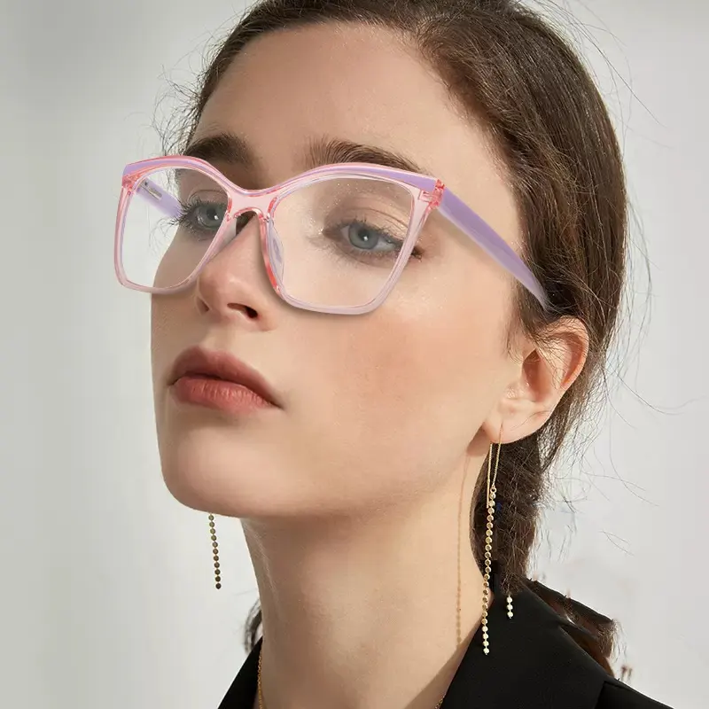 Brillen Trendy Katze EyeTR90 Rahmen Brille Anti Blaulicht Optischer Rahmen Frauen Brillen Großhandel