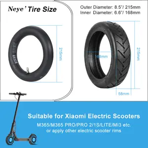 8.5 Inch Electric Scooter Pneumatic Tyre 8 1/2 2 Vacuum Outer Tires Rubber Wheel Replacement For Scooter Rubber Tyres