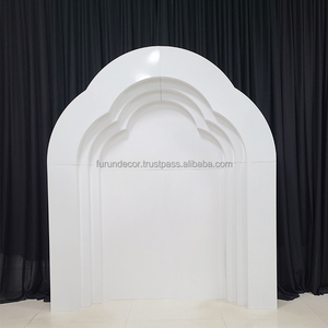 Furun Hot Sale 3D <b>Metal</b> Panel <b>Frame</b> Background Decorative Iron <b>Arch</b> Backdrop for Wedding Parties - Product Image 4